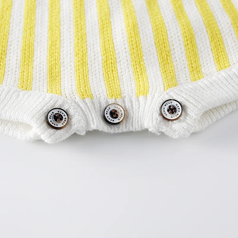 Трикотажная одежда для малышей Детский комбинезон новорожденных в полоску