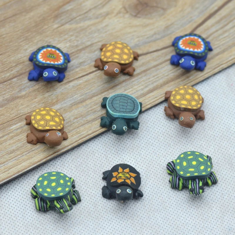 10 шт./упак. ручной работы мягкая глина черепаха глиняные подвески миниатюры