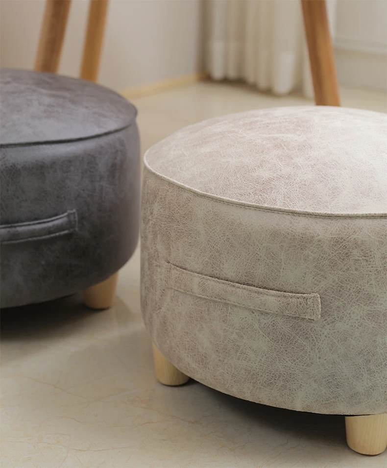 

Low stool home sofa bedroom living room coffee table stool fashion creative solid wood cloth small bench for shoes bench
