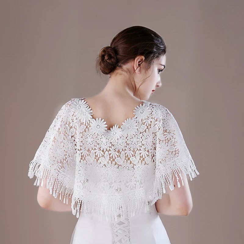 Fashion Summer Bridal Wrap Applique Wedding Dress Cover Up Accessories Bridesmaids Bride Short Sheer Cape Jacket Handmade | Свадьбы и