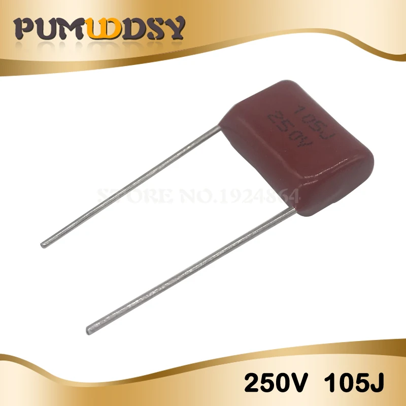 10 шт. 250V105J шаг 15 мм 250V 105 1 мкФ CBB конденсатор из полипропиленовой пленки