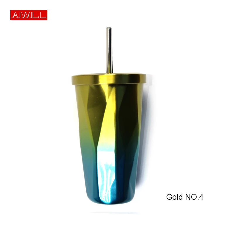 AIWILL 500 мл Радужная красочная креативная нестандартная чашка двухслойная из