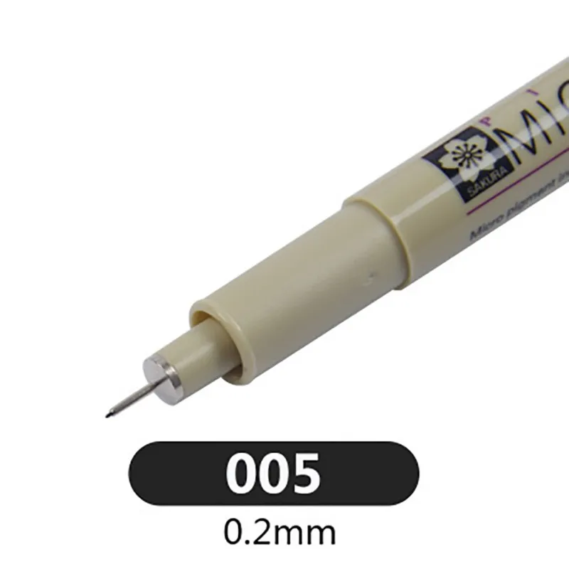 1 шт. мягкая кисть для рисования Neelde ручка набросков Pigma Micron 005 01 02 03 04 05 08 0