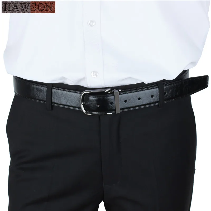 Однотонные черные кожаные ремни Премиум ремень с пистолетной пряжкой