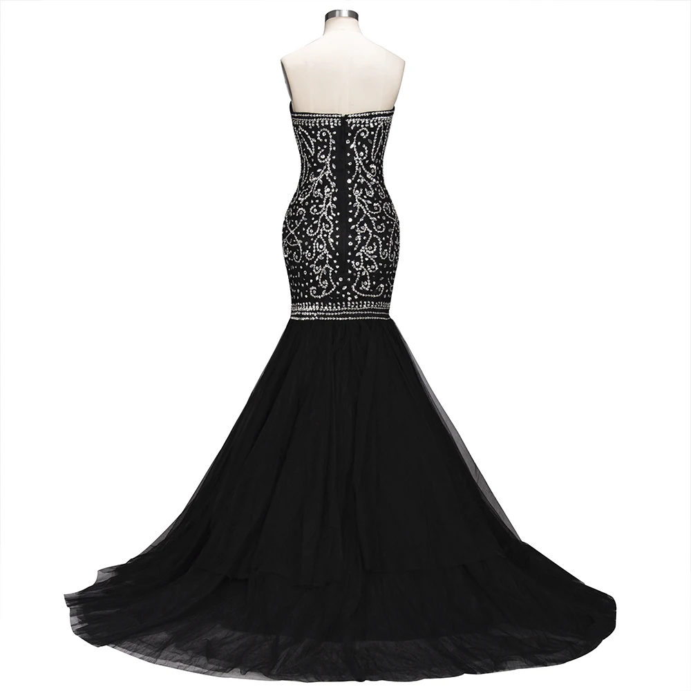 Robe De Soiree Longue Сексуальная шея возлюбленной платья выпускного вечера роскошный
