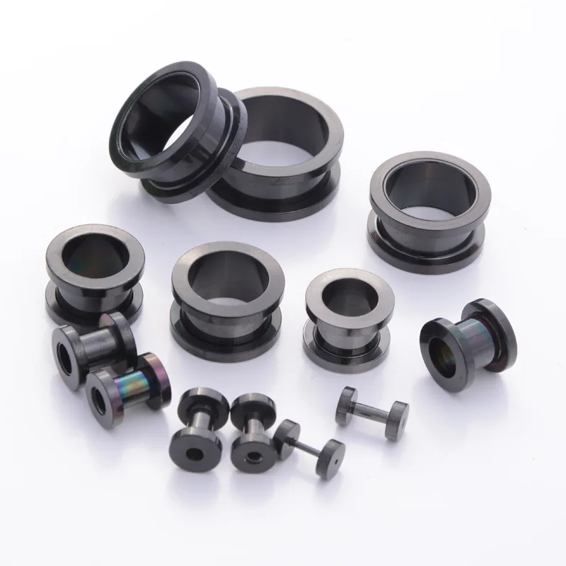 Сэллсетс 1 шт. 1,6 мм до 30 мм 316L хирургическая нержавеющая сталь Эар туннели Плаги Экспандеры Гейджес Боди пирсинг ювелирные изделия.