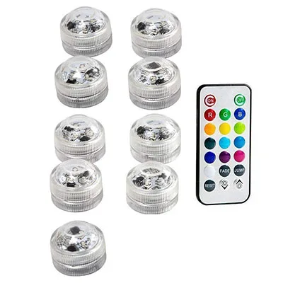 9 Lamp 1 controller Водонепроницаемый SMD3528 погружной светодиодный светильник s RGB подводный ночной Светильник Свадебная чайная ваза-лампа чаша вечерние Рождественский декоративный светильник - Испускаемый цвет: 9 Lamp 1 controller
