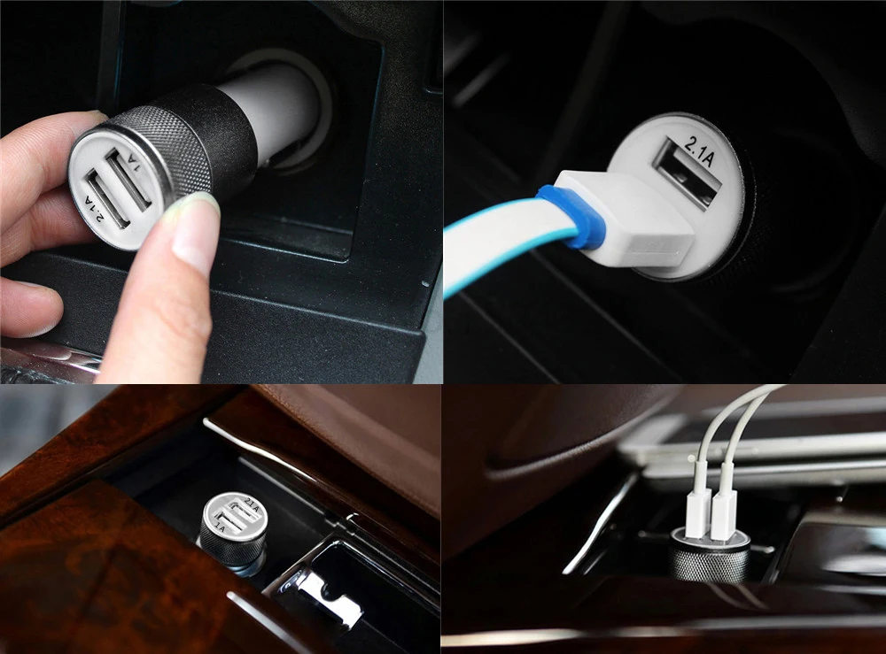 Разветвитель Прикуривателя быстрая зарядка двойной Usb порт 3 1 А автомобильные