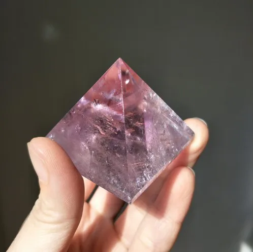 

40mm good color natural amethyst purple quartz crystal pyramid