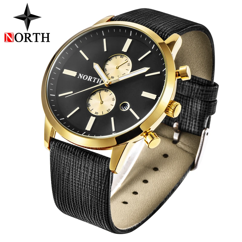 Relogio masculino NORTH мужские часы военные кварцевые Топ Бренд роскошные кожа