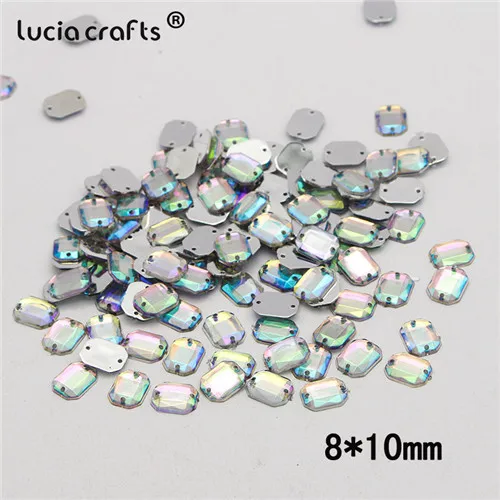 Style 12 100pcs 20/25/50/100pcs Multi Shapes AB Color Acrylic Crystal Stone Flatback Rhinestone Beads DIY Sew On Clothing Bags Accessories D1303 - Цвет: Style 12 100pcs