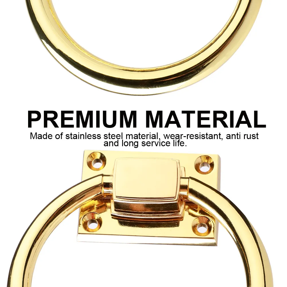 Круглые ручки цвет золотой серебряный черный кольцо цинковый сплав нажимные