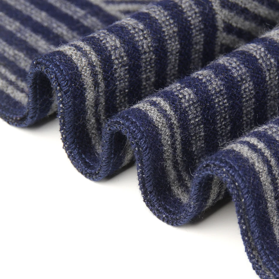 Зимний шарф SupSindy мужской винтажный мягкий в синюю полоску роскошный теплая