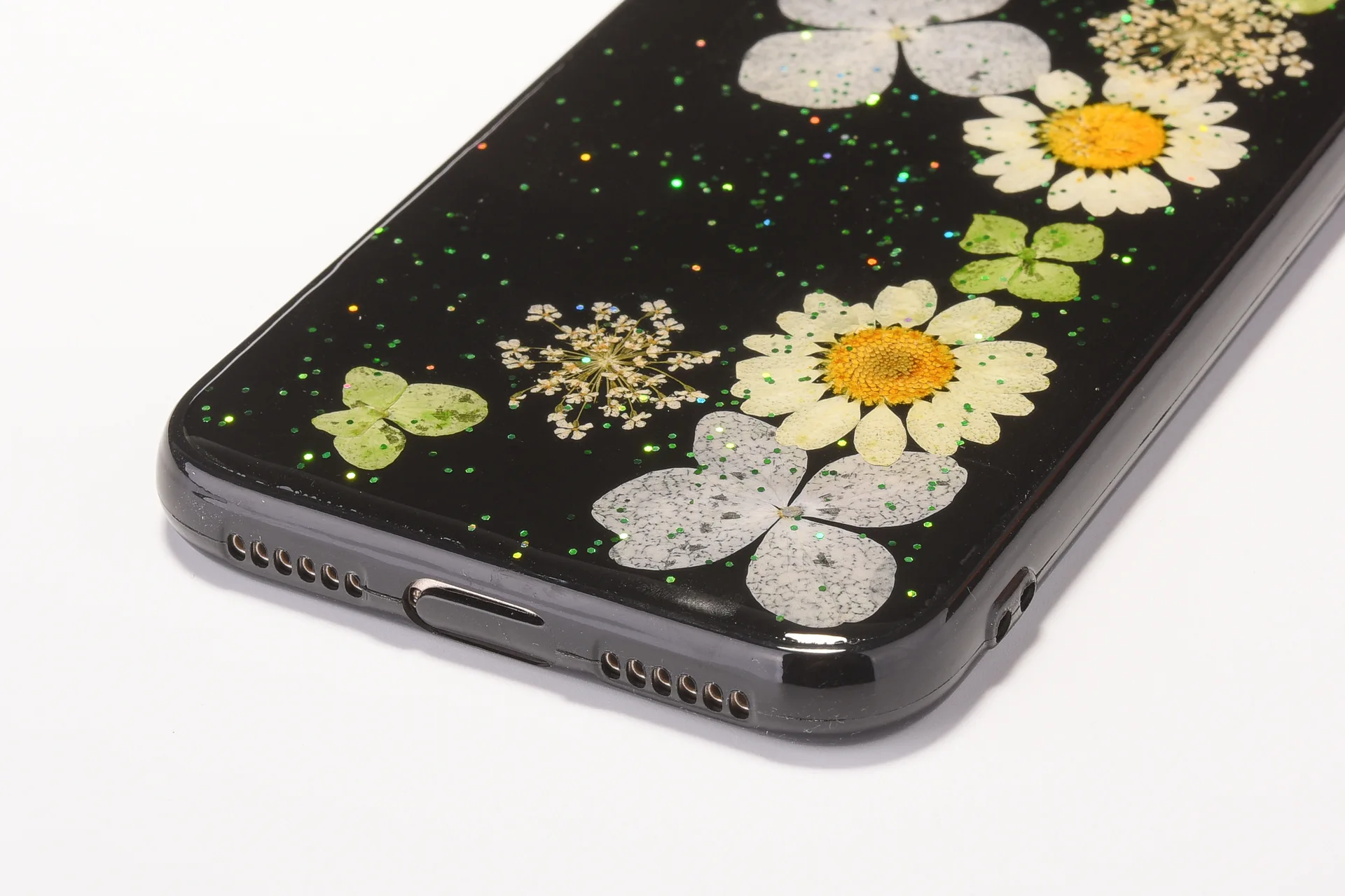 Роскошные сухие цветы чехол для iPhone X XS MAX XR 6 S 7 8 Plus прозрачный настоящий