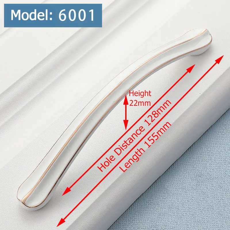 Handle-6001-128 KAK цвета слоновой кости для кухонного шкафа ручки Европейский стиль двери шкафа ручки для выдвижных ящиков мода солидная мебель металлическая ручка - Цвет: Handle-6001-128