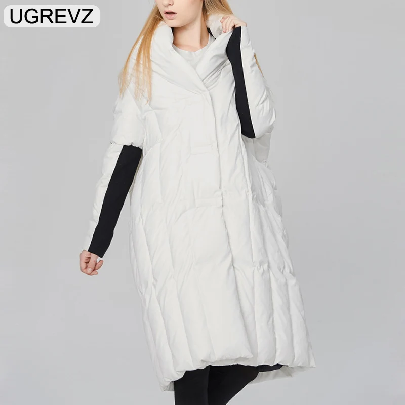DDY129White UGREVZ бутик женский пуховик пальто модный Европейский Американский дизайн зимний черный хлопковый пуховик Длинная куртка пальто - Цвет: DDY129White