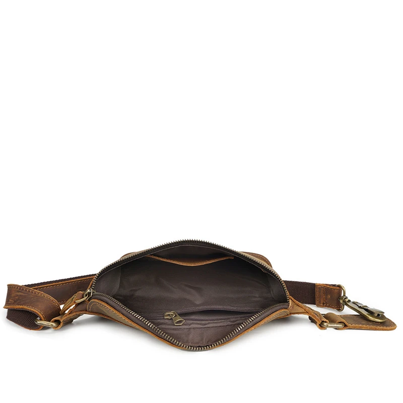 Поясная сумка Мужская винтажная модная поясная из натуральной кожи для отдыха