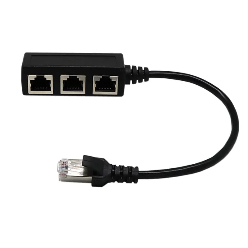 RJ45 Y сплиттер адаптер от 1 до 3 портов Ethernet коммутатор кабель для CAT 5/CAT 6 LAN разъем
