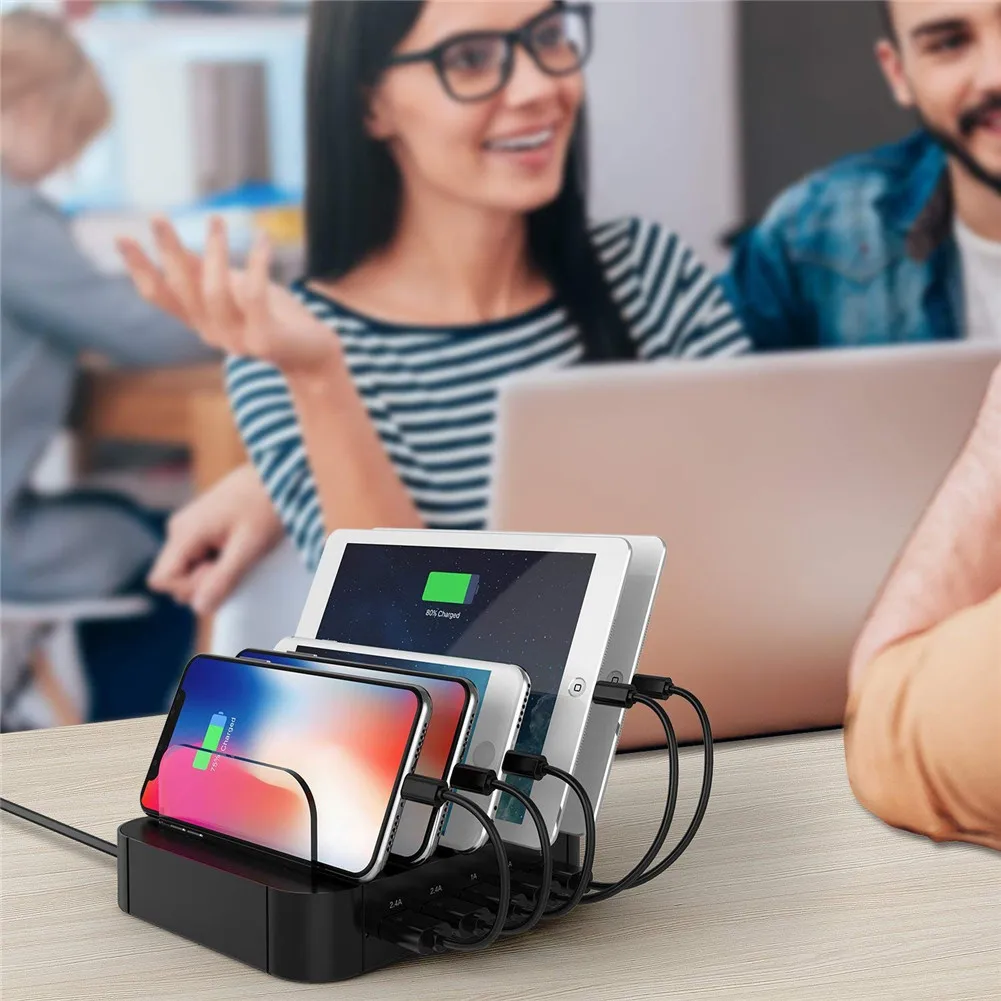 Зарядная станция с разъемом несколько usb-портов зарядная для телефонов планшетов