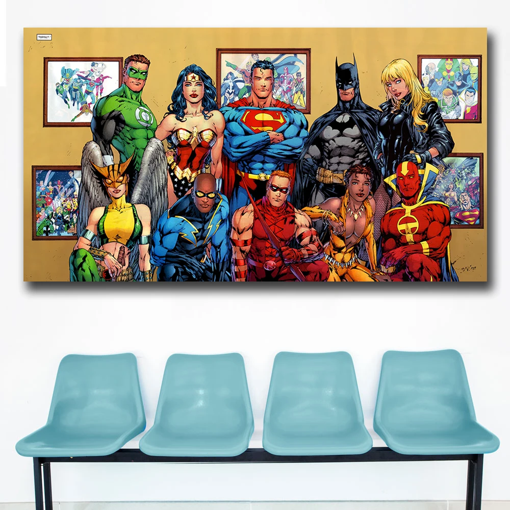 Wxkoil аниме настенное искусство на холсте Dc Comics Heroes плакат печать Горячая Аниме