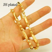 jhplated 50cm ethiopia necklace women men gold jewellery african women chain arabia necklace chain fresh