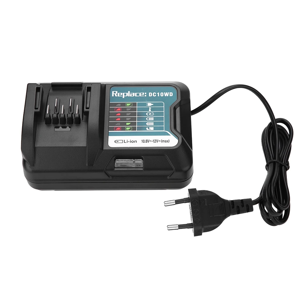 Быстрое литиевое зарядное устройство для Makita 10,8 V 12V DC10WD/DC10SB/DC10WC/BL1015/BL1016/BL1021B/BL1041B светодиодный зарядное устройство
