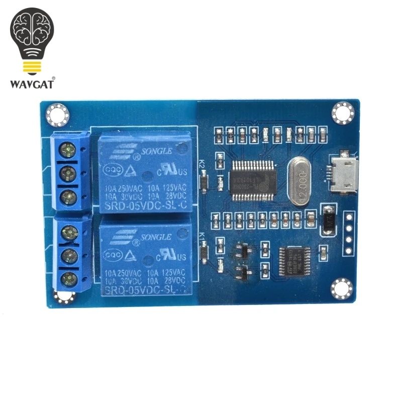MICRO релейный модуль USB 5v 2 канальный контрольная панель реле с индикатором