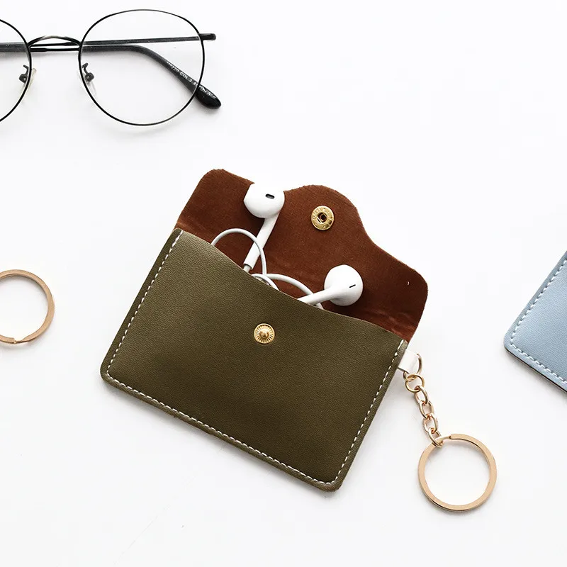 Helpro Card Stiker Note Storage Package PU Mini Cute Coin Bag Key Button Small Bus Set Certificate | Канцтовары для офиса и