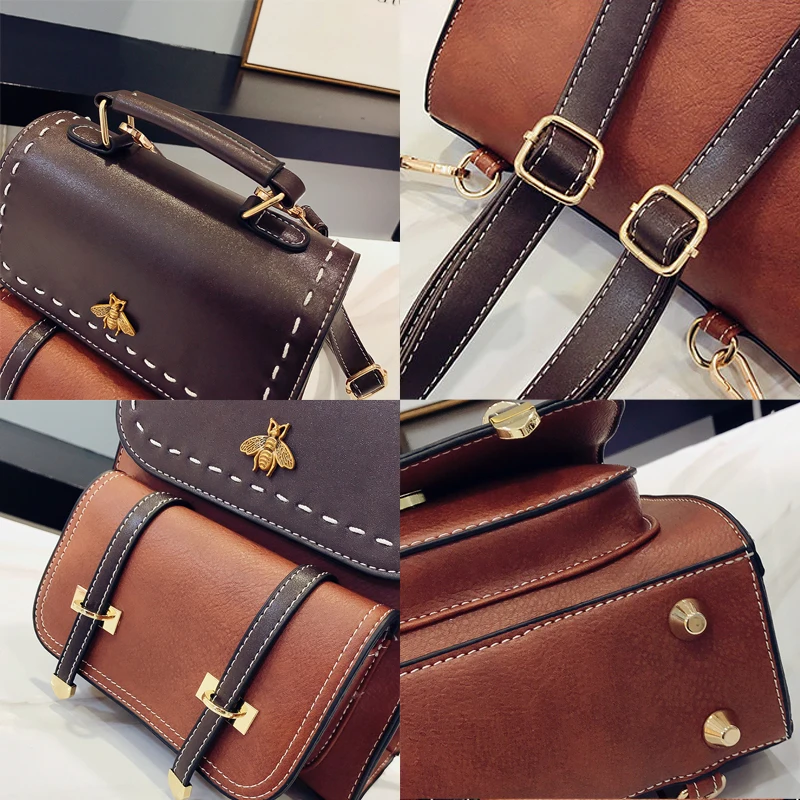 2019 New Fashion Vintage Backpacks Women Classic Schoolbag for Girls School Bag PU Leather High Quality College Backpack | Багаж и сумки