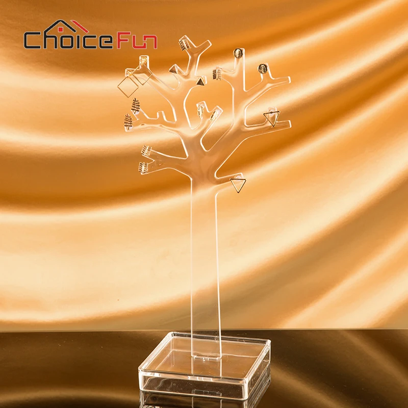 Выбор забавная Мода Белый Черный Дерево формы украшения для хранения ювелирных