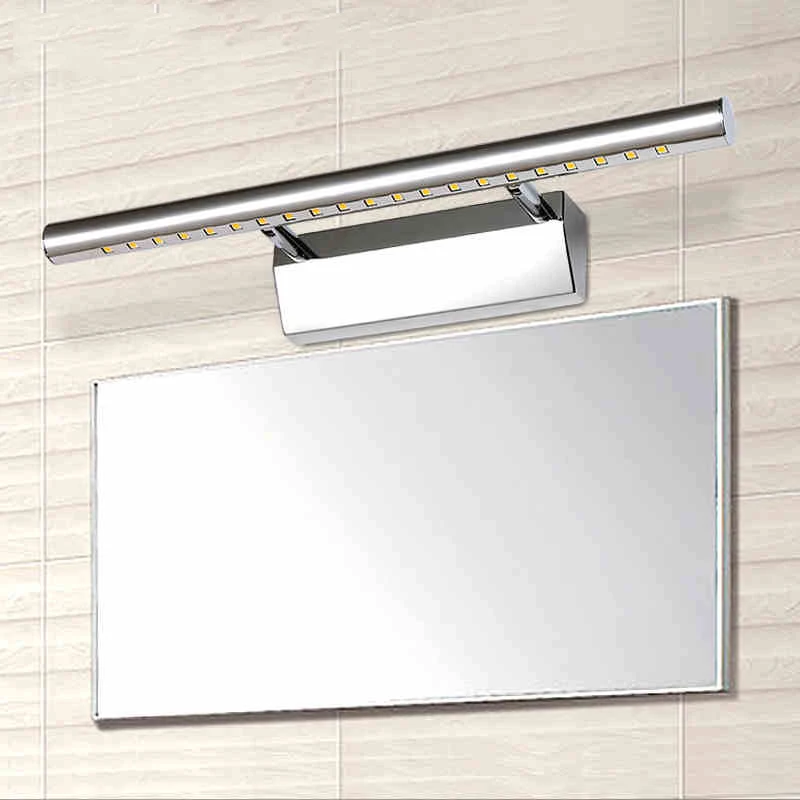 JUSHENG Современная светодиодная настенная светильник в ванной комнате из нержавеющей стали, зеркальный светильник на 3W 5W 7W 9W 12W, внутреннее освещение.