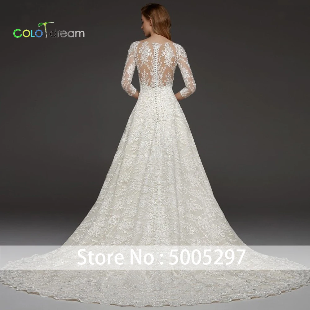 2019 wedding dress A line vestido de novia court Train v-neck | Свадьбы и торжества