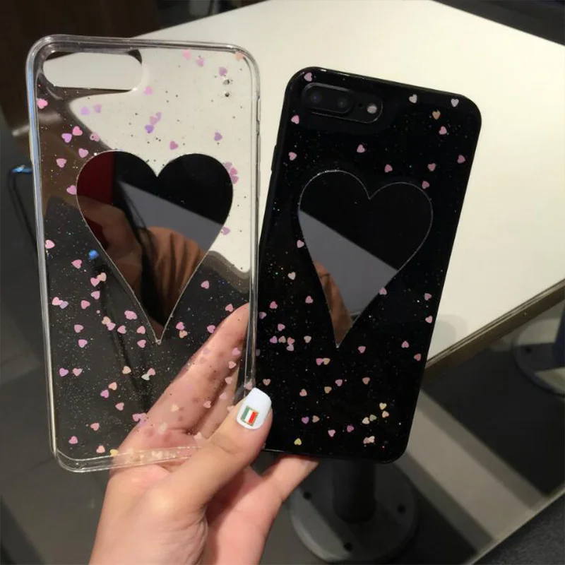 New best-selling fashion For iPhone6 6s 6p 6splus Smile Flash powder Mirror Phone Case for iphone7 7plus Dijiao Soft TPU |