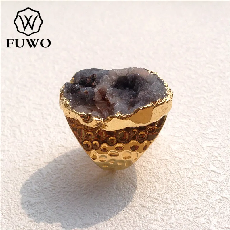 FUWO оптовая продажа 5 шт. кольца неправильной формы из натурального солнечного