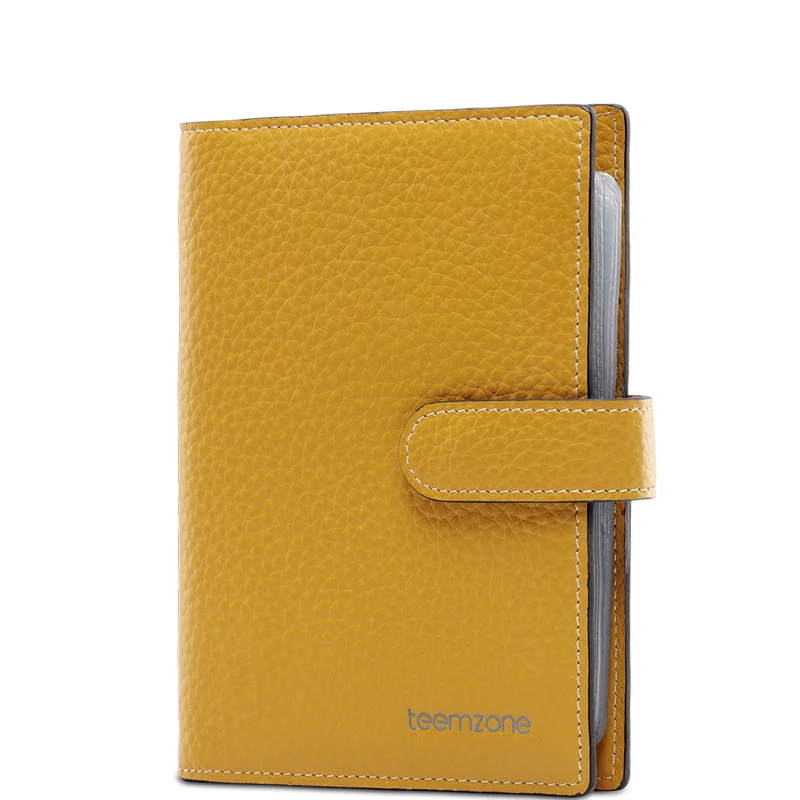 teemzone RFID Women &amp Men's Genuine Leather Business Casual Credit Card ID Holder Money (40 card slots) Wallet K828 | Багаж и сумки