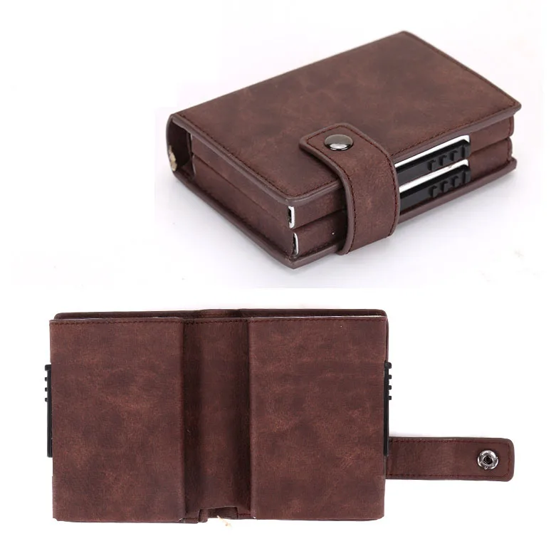 TRASSORY Anti RFID Bank Card Bag Crazy Horse Leather Holder Large Capacity Carbon Fiber Wallet for Men and Women | Багаж и сумки