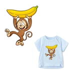 С помощью утюга и мультипликационным принтом обезьянка, патчи для одежды Бесплатная доставка теплопроводная поливинилхлоридная стираемые наклейки на одежде сделай сам, футболка с аппликацией в виде Термальность пресс