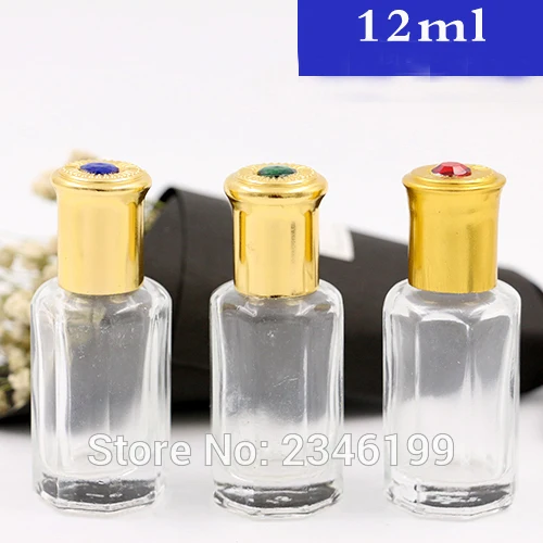 

12ML 30pcs/lot Portable Perfume Refillable Bottle, Cosmetic Empty Glass Roll-on Bottle, Top Grade Beautiful Glass Perfume Bottle