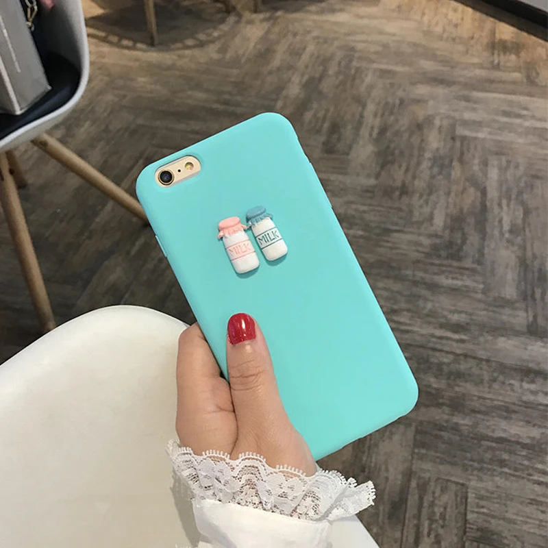 Для iphone 5 6 6s 7 plus 8 X крышка 3D Кофе молока милые конфеты силиконовый TPU чехол для