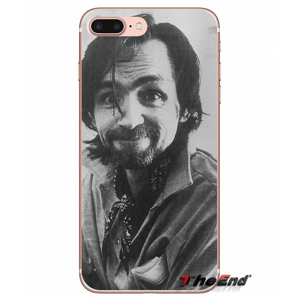 Для Apple IPhone X 4 4S 5 5S SE 5C 6 6s 7 8 плюс Plus Чарльза Мэнсона мягкий прозрачный