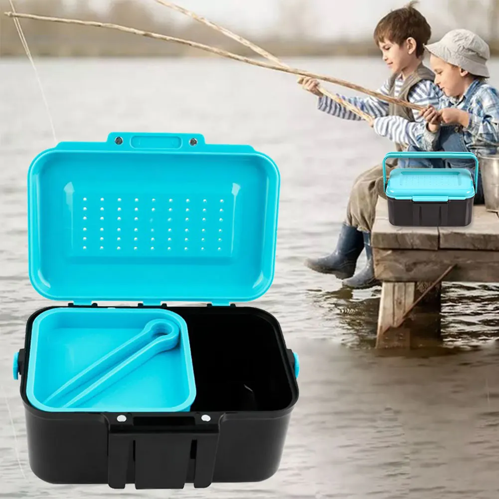 Малый хранения Live приманки с зажимом инструмент рыбы коробка контейнер снасти