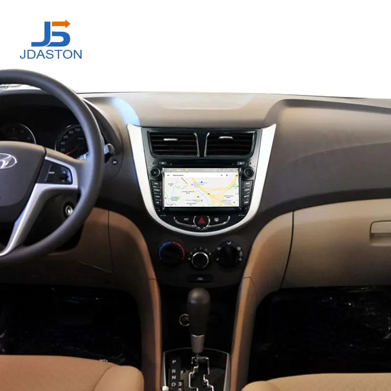 Автомобильный DVD плеер JDASTON Android 10 0 для Hyundai Solaris accent Verna i25 Wi Fi мультимедиа GPS стерео