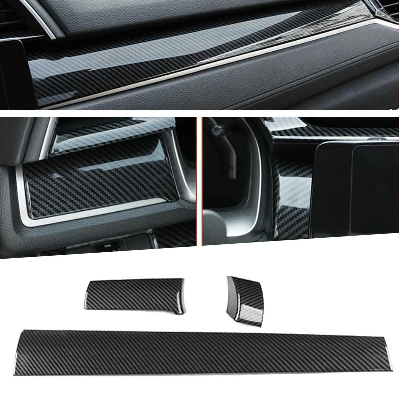 

Carbon Fiber Interior Mouldings Gear Shift Panel Cover Trim Decal For Honda Civic 10th 2016 2017 2018 2019 LHD