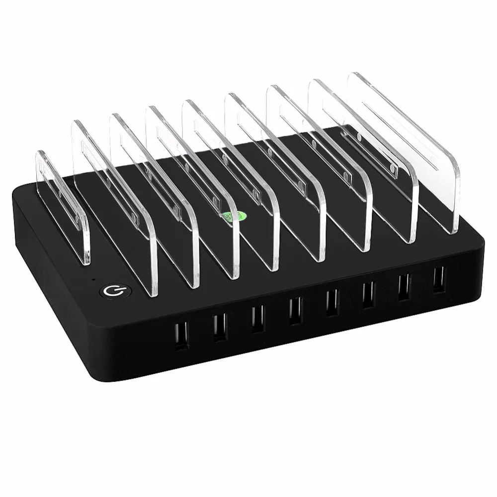 96 Вт 8 Порты настольный USB Зарядное устройство Multi-Порты и разъёмы зарядка через usb док-станция с подставкой для iphone ipad huawei телефон Зарядное устройство