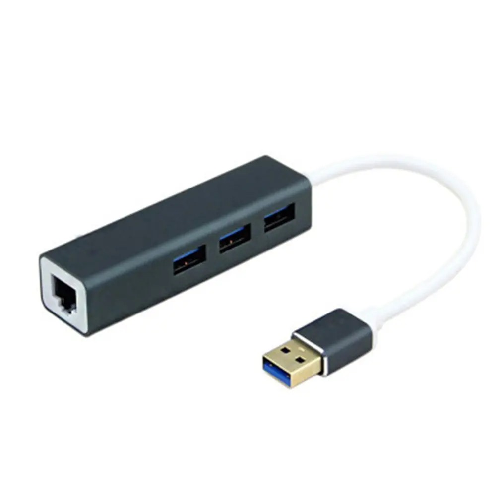 Сетевая карта USB Ethernet с 3 USB-портами 0 RJ45 сетевая USB-Ethernet адаптер для Mac iOS Android ПК RTL8153