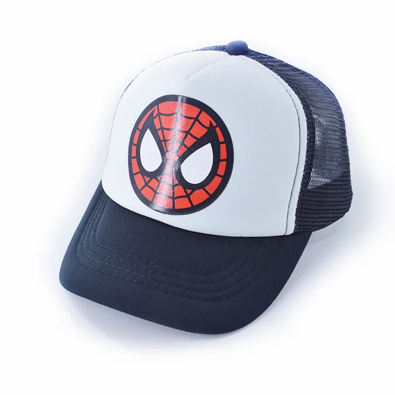 Spider White HPBBKD, новинка года, кепка для маленьких мальчиков и девочек, бейсболка для мальчиков, бейсболка с мультяшным принтом для девочек, уличная Спортивная Кепка в стиле хип-хоп, Детская солнцезащитная Кепка, XH-043 - Цвет: Spider White