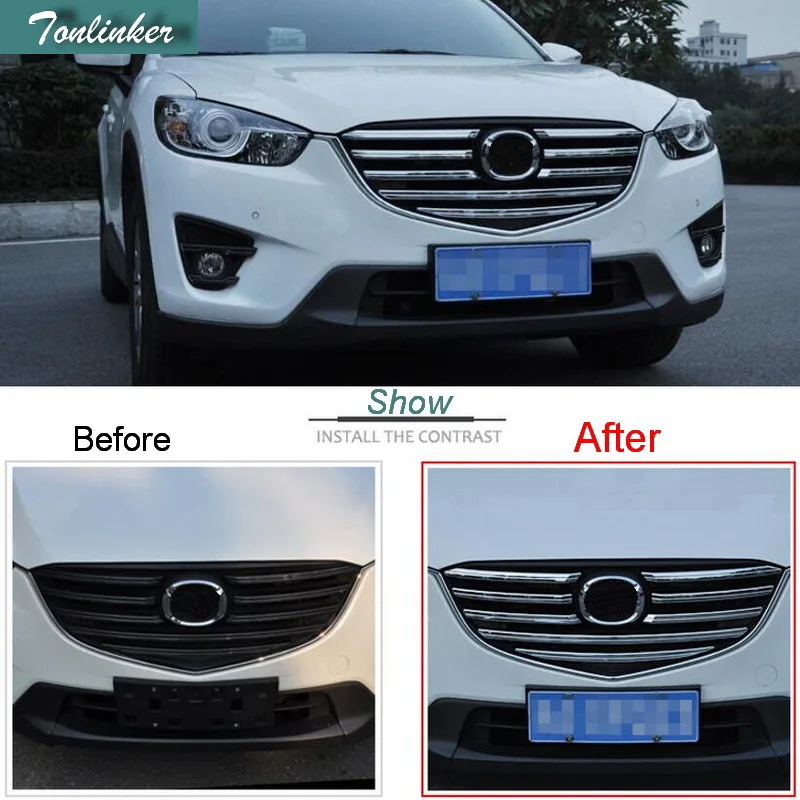 Tonlinker чехол-наклейка для MAZDA CX5-17 автомобильный Стайлинг 8-9 шт. автомобильные гоночные грили наклейка s внешние аксессуары