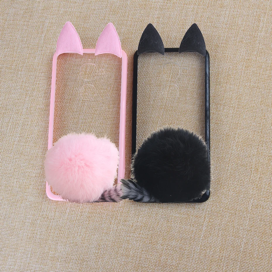 TENENELE Phone Case 5.5'ɿor LeEco Le 2/2Pro X527 Cute Fur Furry Ball Rabbit Cover Soft Transparent Silicon Cases S3 X626 |