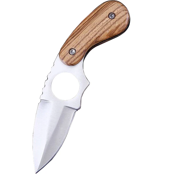 wood CS Cold нож с фиксированным лезвием уличный карманный нож высокопрочный для выживания кемпинга охоты тактическая деревянная ручка с оболочкой - Цвет: wood