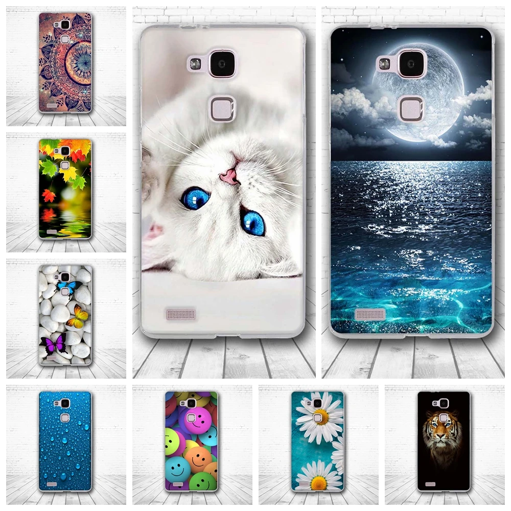 Soft TPU Case For Huawei Ascend Mate 7 Mate7 Cover for huawei ascend mate Print Pattern 6.0&quot Phone Cases | Мобильные телефоны и